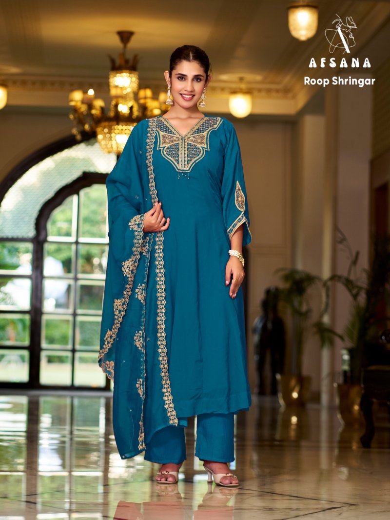 Roop Shringar By Afsana Narangi Silk Readymade Suits